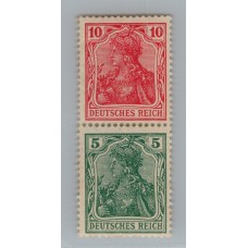 ALEMANIA 1917 ESTAMPILLAS SE-TENANT ZUSAMMENDRUCKE NUEVAS CON GOMA MI. S5 12 EUROS COMO EL TIPO MAS BARATO